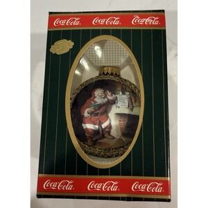 1995 Coca-Cola Trim Tree Christmas Ball Ornament Santa Circa 1963 Coke Brand New